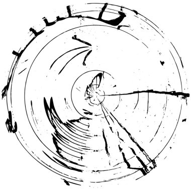 Arkaplan için fütüristik soyut grunge yuvarlak deseni, vektör illüstrasyonu