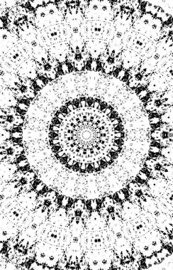 Siyah ve beyaz süslemeli arka plan. Mandala deseni.