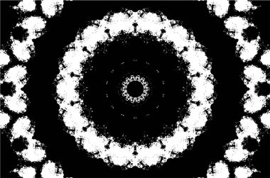 Kaleydoskopik desenli siyah beyaz yaratıcı arkaplan