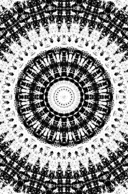Siyah ve beyaz süslemeli arka plan. Mandala deseni.