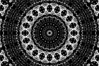 Siyah ve beyaz süslemeli arka plan. Mandala deseni.