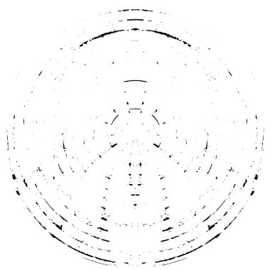 koyu grunge geometrik yuvarlak desen