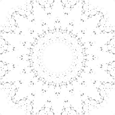 koyu grunge geometrik yuvarlak desen