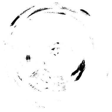 koyu grunge geometrik yuvarlak desen