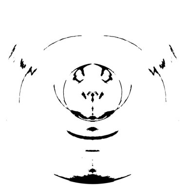 koyu grunge geometrik yuvarlak desen