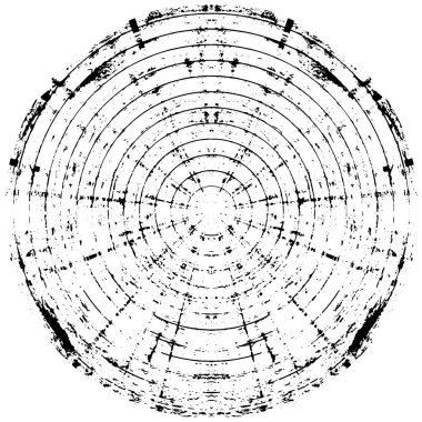 siyah - beyaz yuvarlak grunge daire deseni