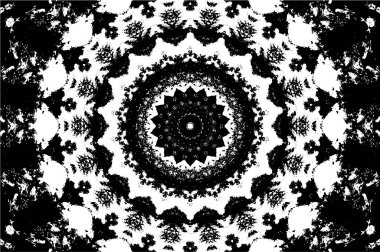 siyah - beyaz yuvarlak grunge daire deseni