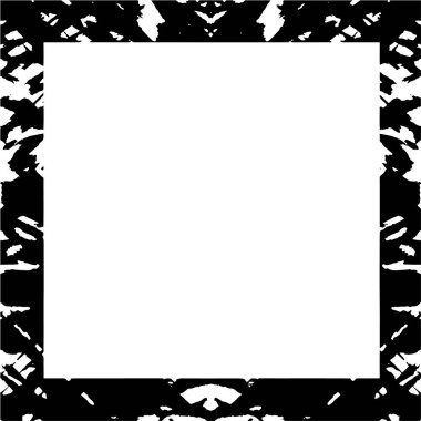 Soyut grunge çerçeve. Siyah ve beyaz arkaplan şablonu.