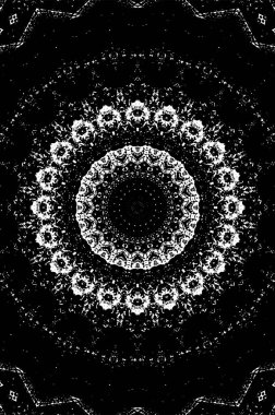 Siyah ve beyaz süslemeli arka plan. Mandala deseni.
