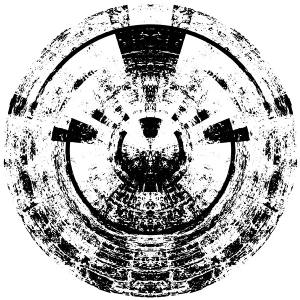 Чорно Білий Абстрактний Гранжевий Творчий Візерунок — стоковий вектор
