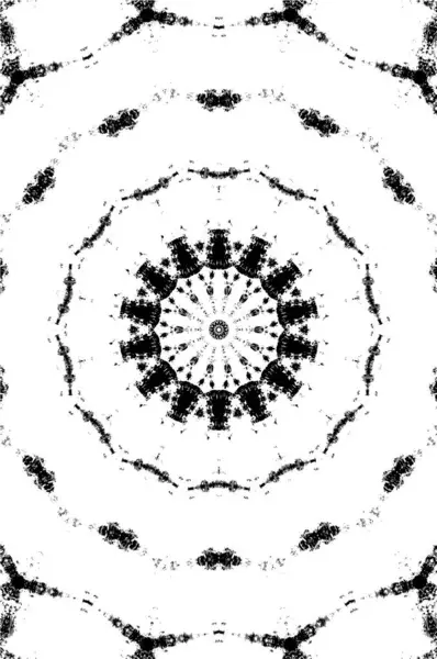 Creative Monochrome Background Kaleidoscopic Pattern — Stock Vector