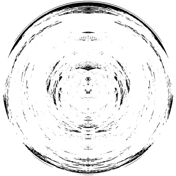 Dunkles Geometrisches Rundes Grunge Muster — Stockvektor