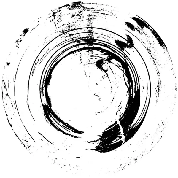 Motif Rond Géométrique Grunge Foncé — Image vectorielle