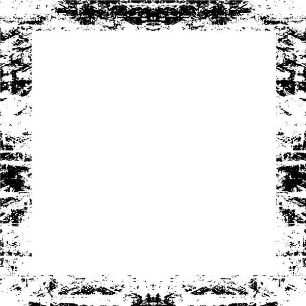 Cadre Grunge Abstrait Modèle Fond Noir Blanc — Image vectorielle