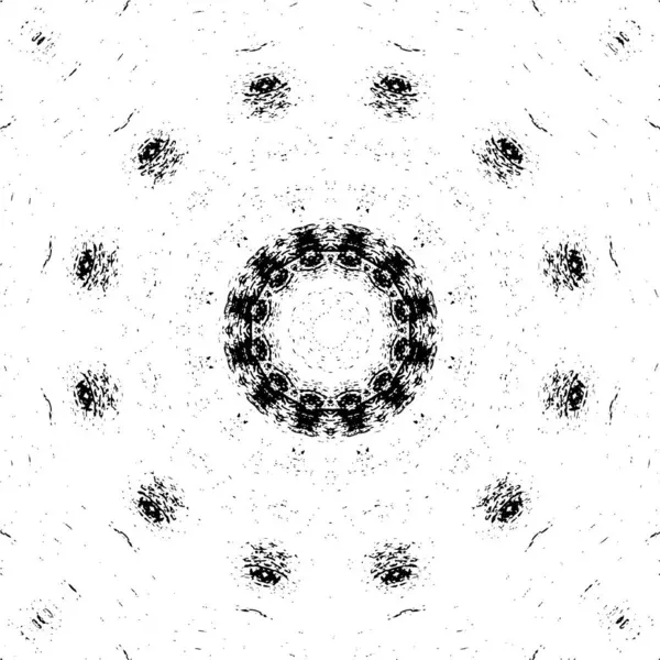 Black White Grunge Circle Pattern — Stock Vector