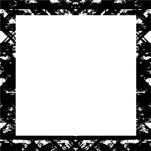 Cornice Grunge Astratta Modello Sfondo Bianco Nero — Vettoriale Stock