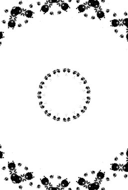 Siyah ve beyaz süslemeli arka plan. Mandala deseni.