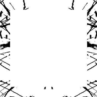 Soyut grunge çerçeve. Siyah ve beyaz arkaplan şablonu.
