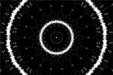 Siyah ve beyaz süslemeli arka plan. Mandala deseni.
