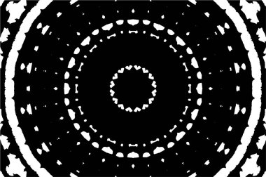 Siyah ve beyaz süslemeli arka plan. Mandala deseni.