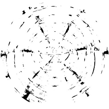 koyu çember grunge geometrik desen