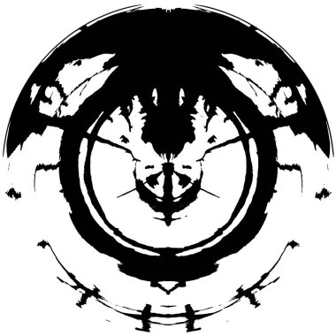 soyut siyah beyaz arkaplan, dairesel desen 