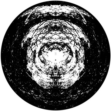 siyah ve beyaz yuvarlak grunge eskimiş arkaplan dokusu