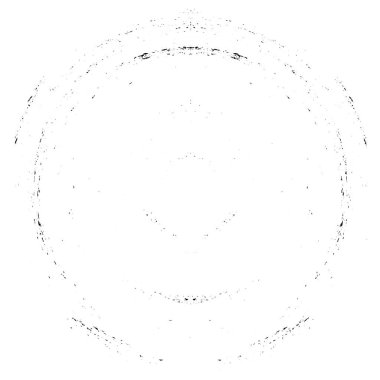 Vektör çizimi. beyaz arkaplanda siyah soyut yuvarlak şekil.  