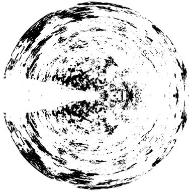 Beyaz arkaplanda siyah soyut yuvarlak şekil. vektör illüstrasyonu   