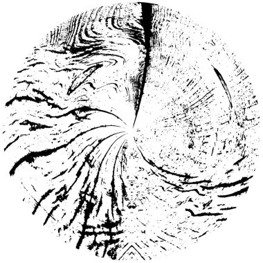 Beyaz arkaplanda siyah soyut yuvarlak şekil. vektör illüstrasyonu   