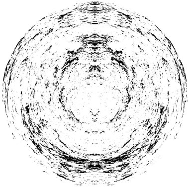 Beyaz arkaplanda siyah soyut yuvarlak şekil. vektör illüstrasyonu   