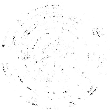 Beyaz arkaplanda soyut siyah yuvarlak şekil damgası. Web için grafik tasarım ögesi, kurumsal kimlik, kartlar, baskılar vs. Vektör illüstrasyonu