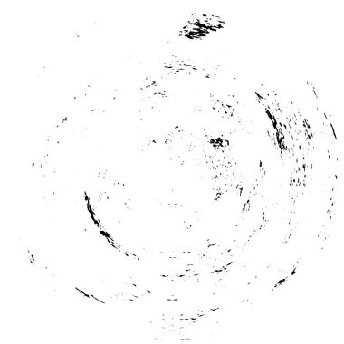 Beyaz arkaplanda siyah soyut yuvarlak şeklin vektör çizimi  