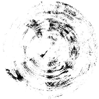 Beyaz arkaplanda siyah soyut yuvarlak şeklin vektör çizimi  