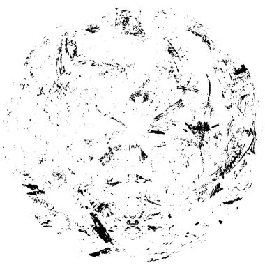 beyaz arkaplanda siyah soyut yuvarlak şekil