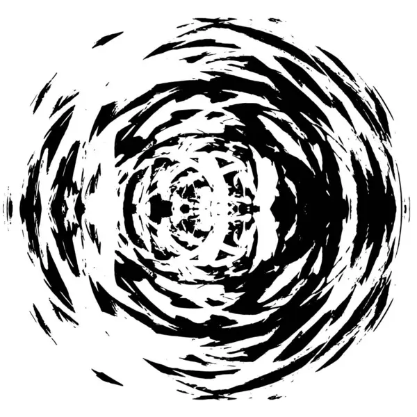 Abstrakter Schwarzweißer Hintergrund Kreisförmiges Muster — Stockvektor