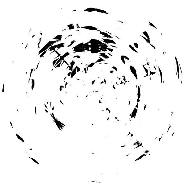 Круглый Черный Текстурированный Фон Элемент Наложения Кругом — стоковый вектор