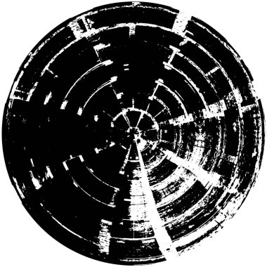 Beyaz arkaplanda soyut yuvarlak şekil