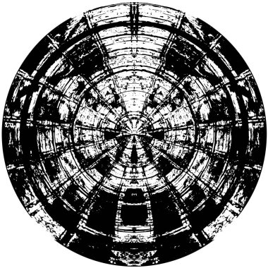 Siyah yuvarlak şekilli soyut arkaplan. 