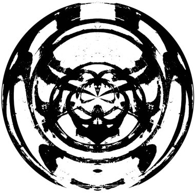 Siyah yuvarlak şekilli soyut arkaplan. 