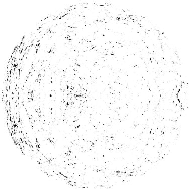 Beyaz arkaplanda soyut siyah yuvarlak damga.    