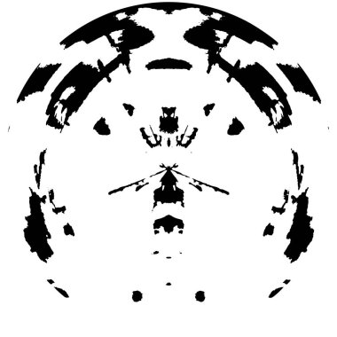 Vektör çizimi. Grafik tasarım elementi. beyaz arkaplanda siyah yuvarlak şekil.  