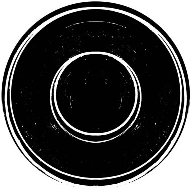 Vektör çizimi. Grafik tasarım elementi. beyaz arkaplanda siyah yuvarlak şekil.  