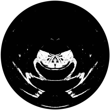 Vektör çizimi. Grafik tasarım elementi. beyaz arkaplanda siyah yuvarlak şekil.  