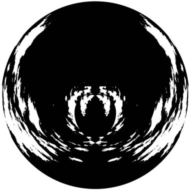 Vektör çizimi. Beyaz arka planda siyah bir şekil. Grafik tasarım ögesi.  