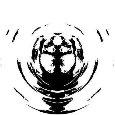 Vektör çizimi. Beyaz arka planda siyah bir şekil. Grafik tasarım ögesi.  