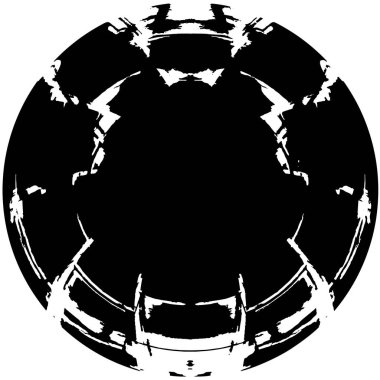 Vektör çizimi. Beyaz arka planda siyah bir şekil. Grafik tasarım ögesi.  