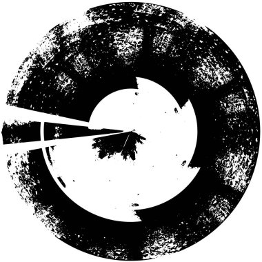 Vektör çizimi. Beyaz arka planda siyah bir şekil. Grafik tasarım ögesi.  