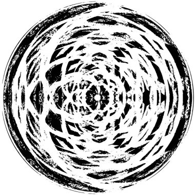 Beyaz arka planda siyah bir şekil. Grafik tasarım elementi. Vektör illüstrasyonu   