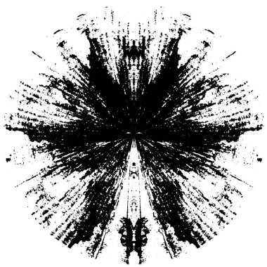 Beyaz arka planda siyah bir şekil. Grafik tasarım elementi. Vektör illüstrasyonu   